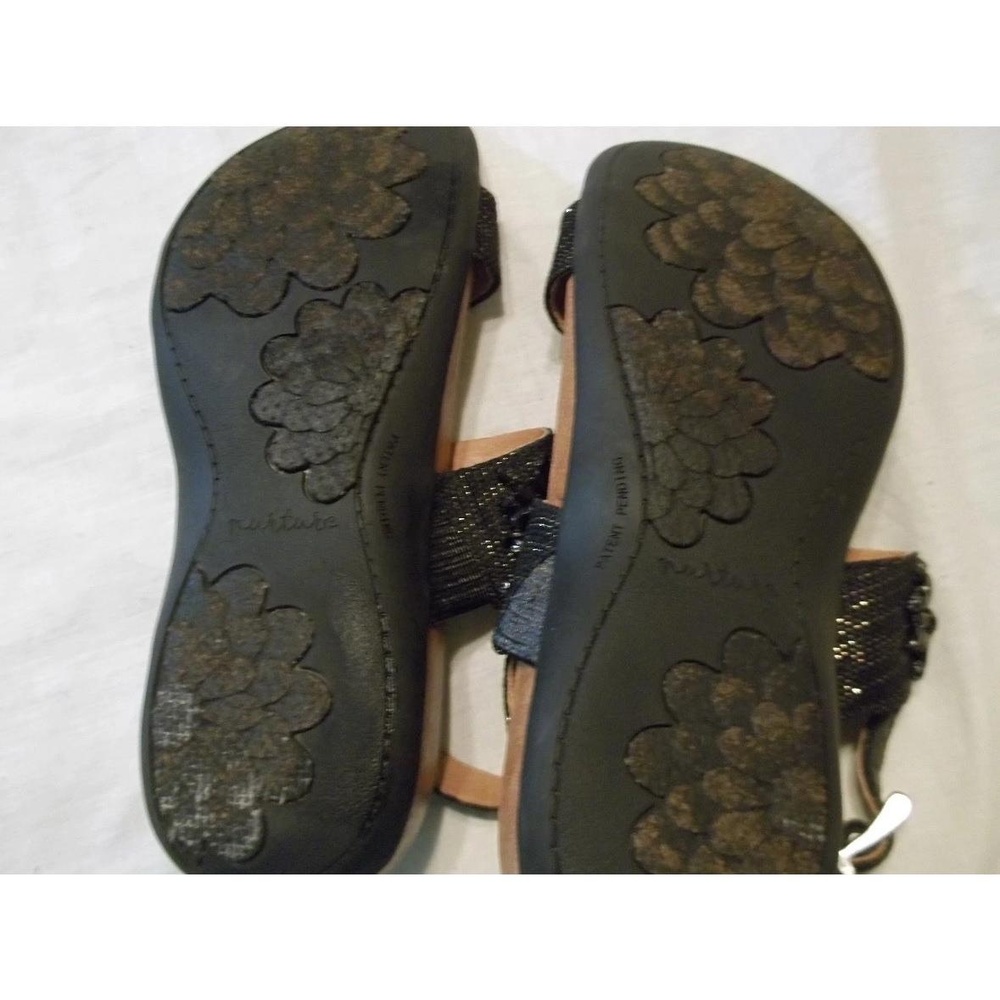NURTURE by Lamaze Sandals Womens US 8.5M Black Beaded Ankle Strap Flat Casual - Picture 4 of 6